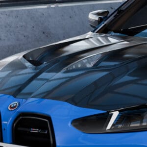 BMW M3 G80 G81 / M4 G82 G83 Prepreg Dry Carbon Vented Hood (Shark Fin Design) | B2B Wholesale